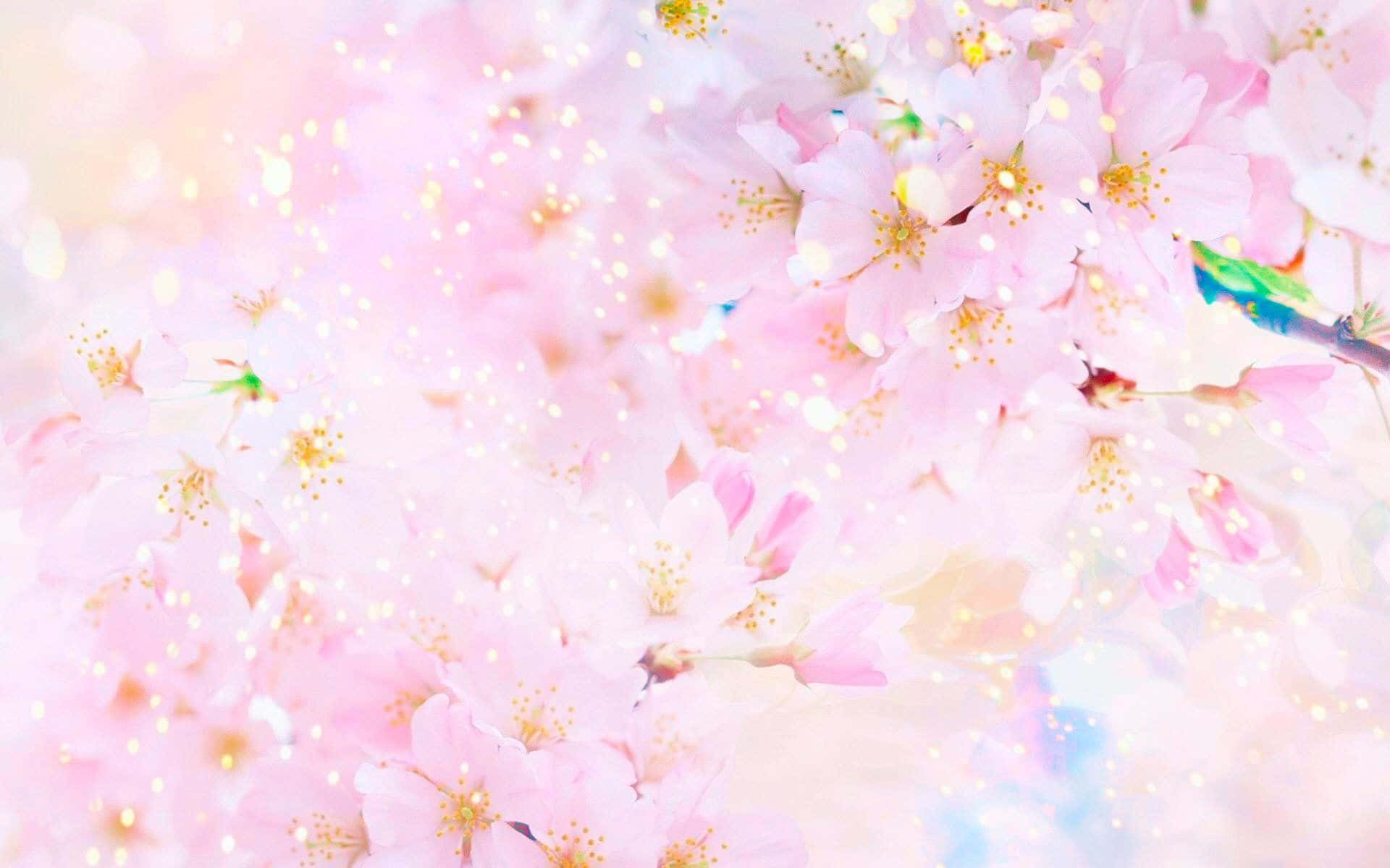 Spring Pastel, soft pink cherry blossoms, dreamy pastel haze, Full HD Desktop Wallpaper