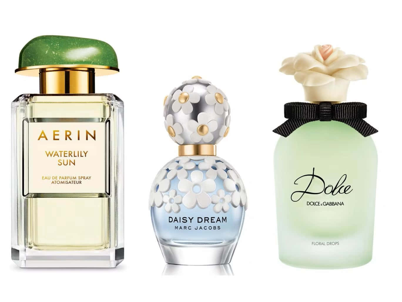 Spring Perfume, luxury perfume bottles, clean white background, HD Desktop Wallpaper