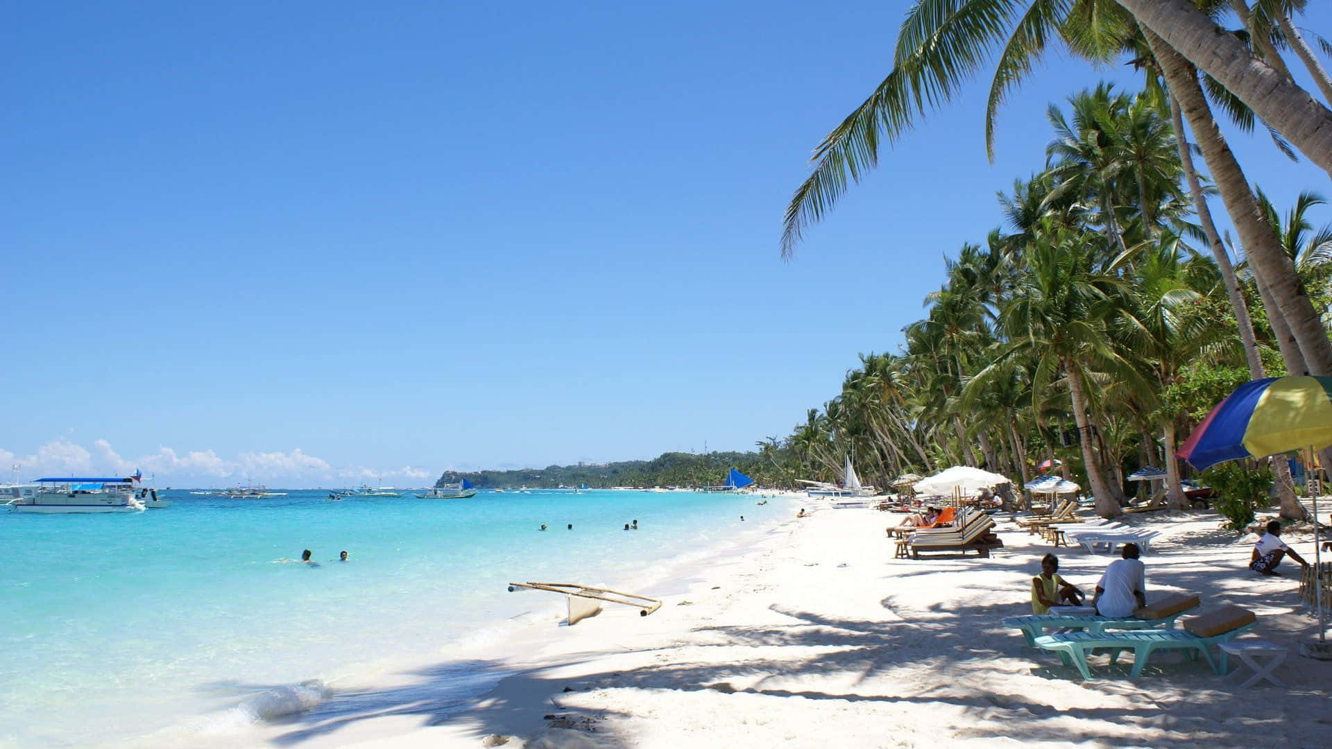Spring Vacation, 1920 x 1080, white sandy beach, Full HD Desktop Wallpaper