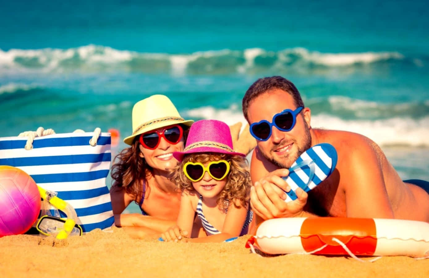 Spring Vacation, beach, ocean waves, HD Desktop Wallpaper