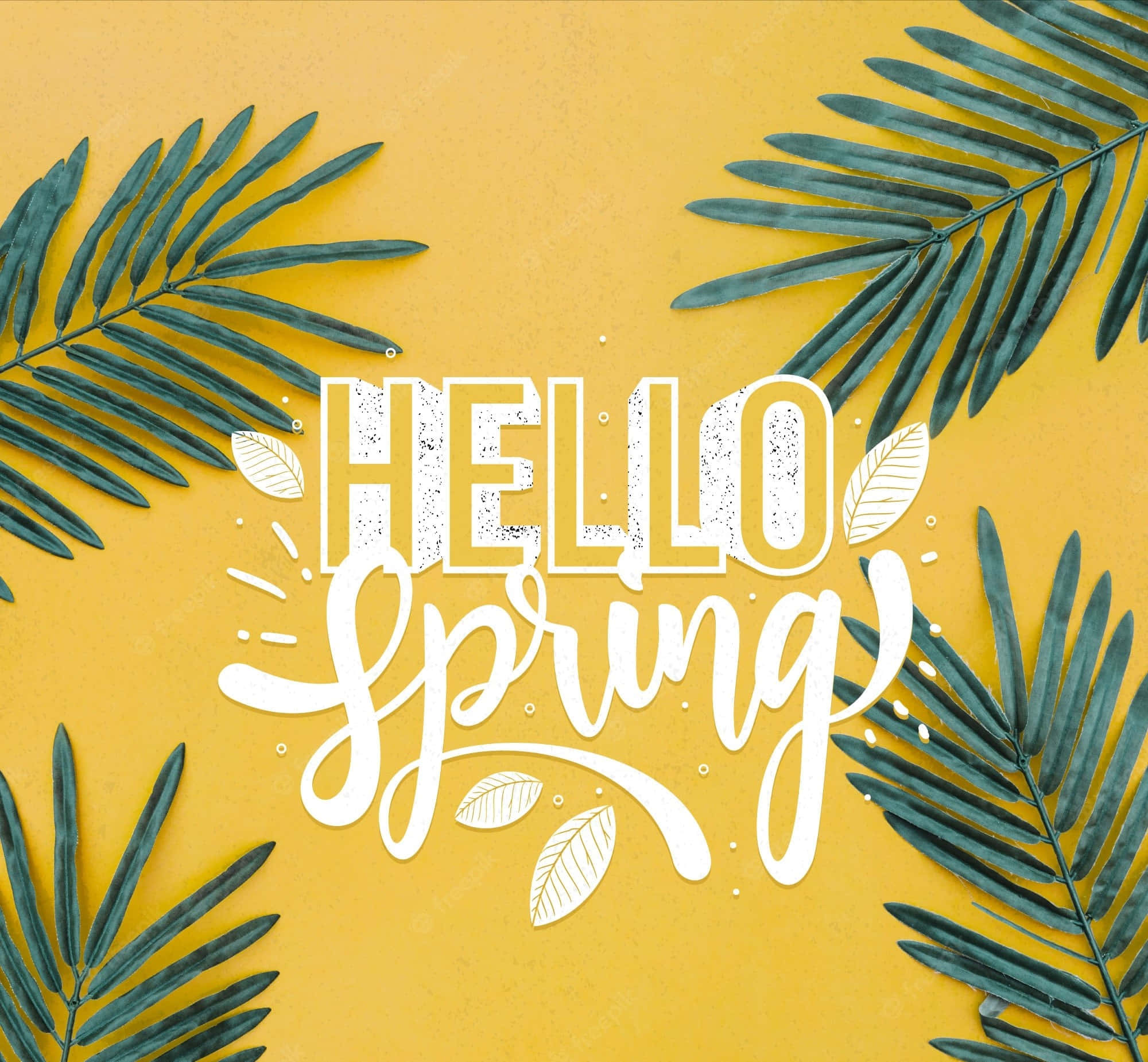 Spring Vacation, yellow, green, Full HD Desktop Wallpaper