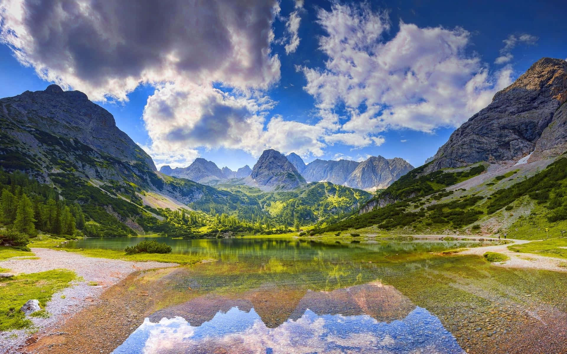 Spring Water, 1920 x 1200 wallpaper, mountain lake, Full HD Desktop Wallpaper