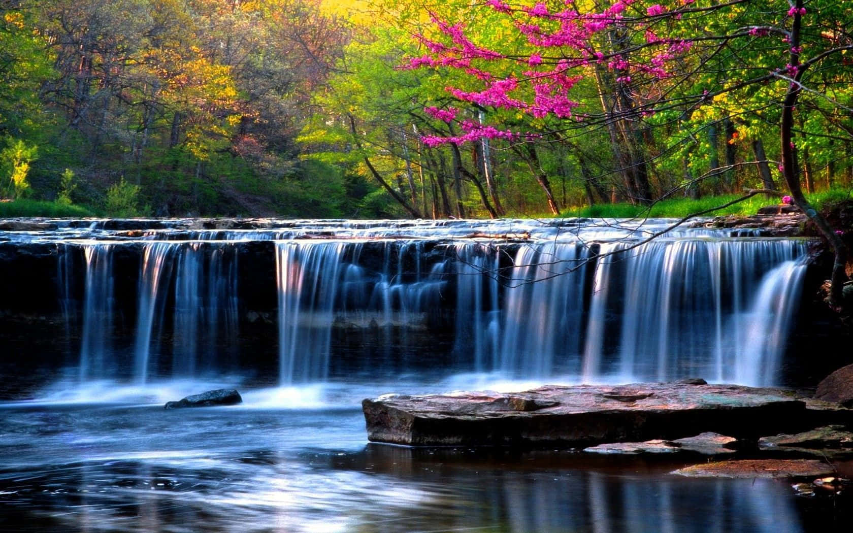 Spring Water, 1680 x 1050, waterfall, HD Desktop Wallpaper