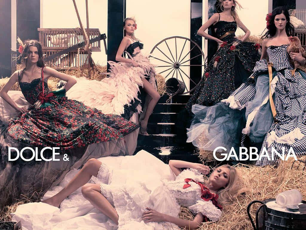 Spring Fashion Essentials, ornate dresses, hay bales, SD Desktop Wallpaper