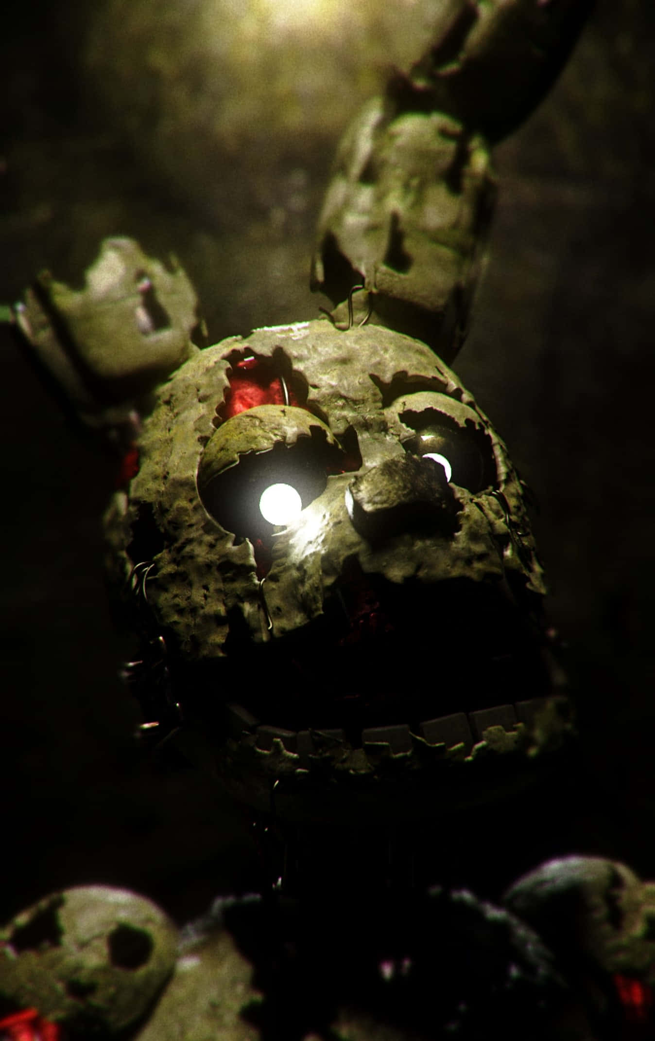 Springtrap, animatronic rabbit, glowing eyes, Full HD Phone Wallpaper