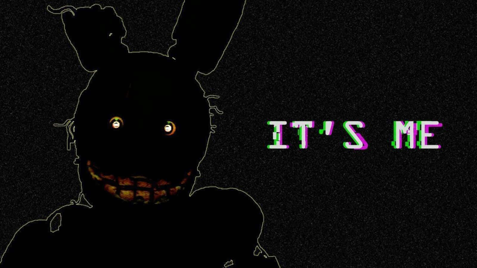 Springtrap, glitchy silhouette, rabbit-like animatronic, HD Desktop Wallpaper