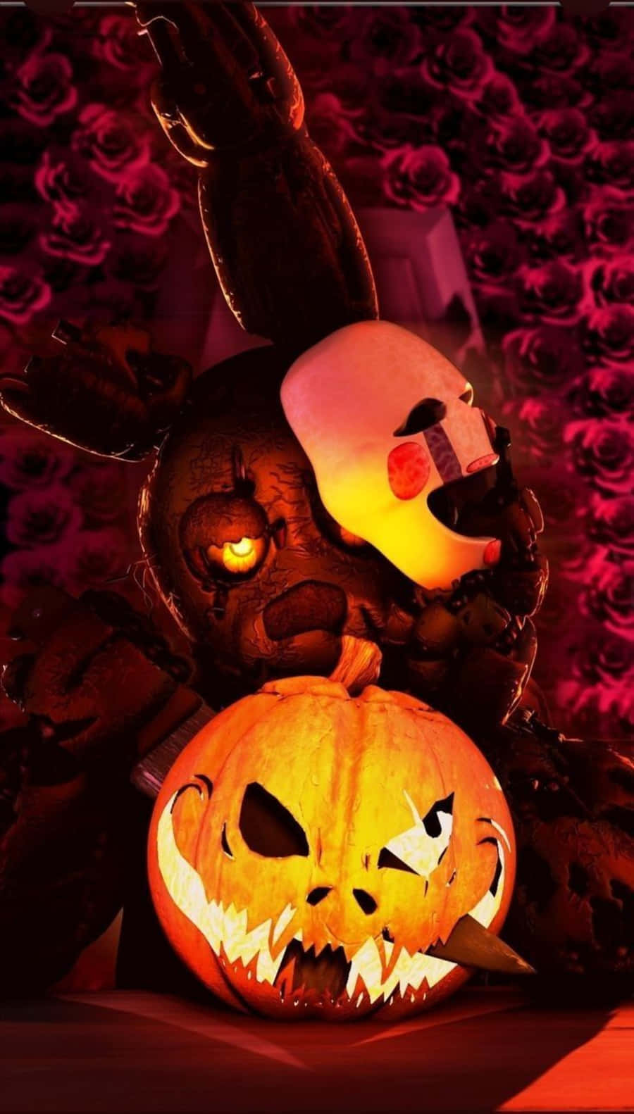 Springtrap, golden, glowing eyes, HD Phone Wallpaper
