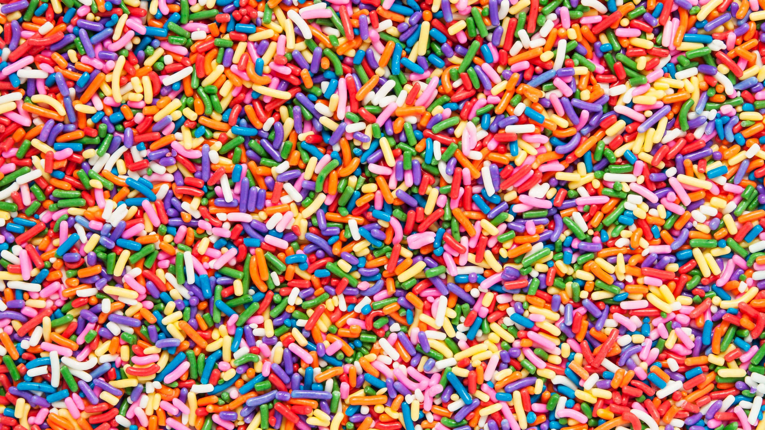 colorful sprinkles, multicolored sugar sprinkles, rainbow of candy hues, 2K Desktop Wallpaper