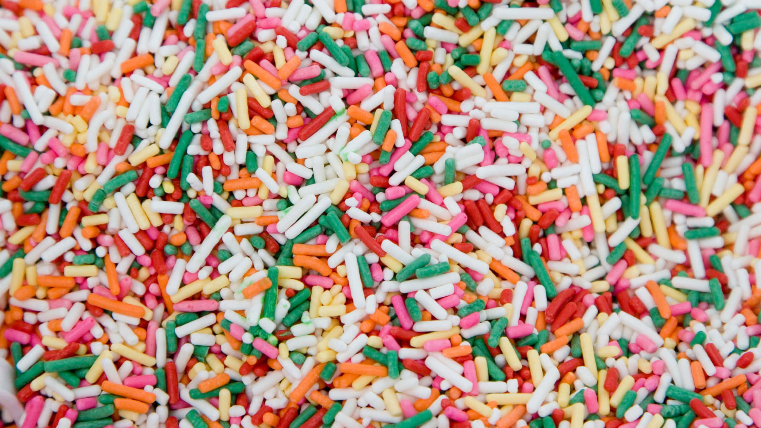 colorful sugar sprinkles, pink, orange, 2K Desktop Wallpaper