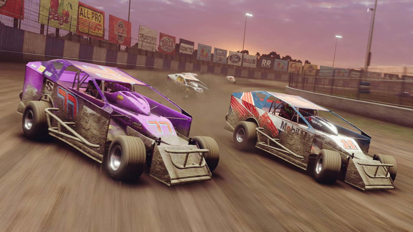 dirt racing, racing game, dust, HD Desktop Wallpaper