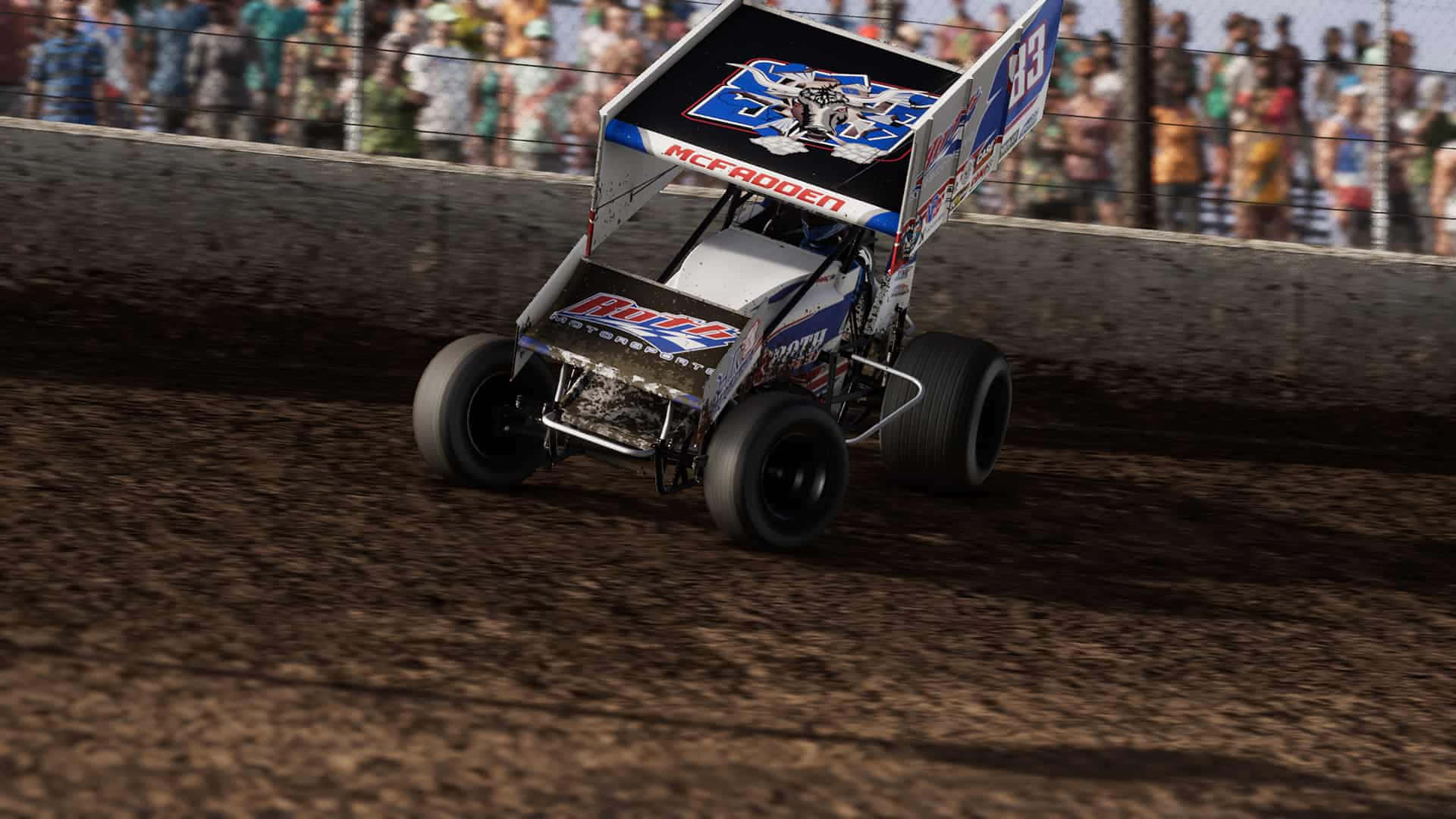 sprint car racing, dirt track race car, number 43, Full HD Desktop Wallpaper