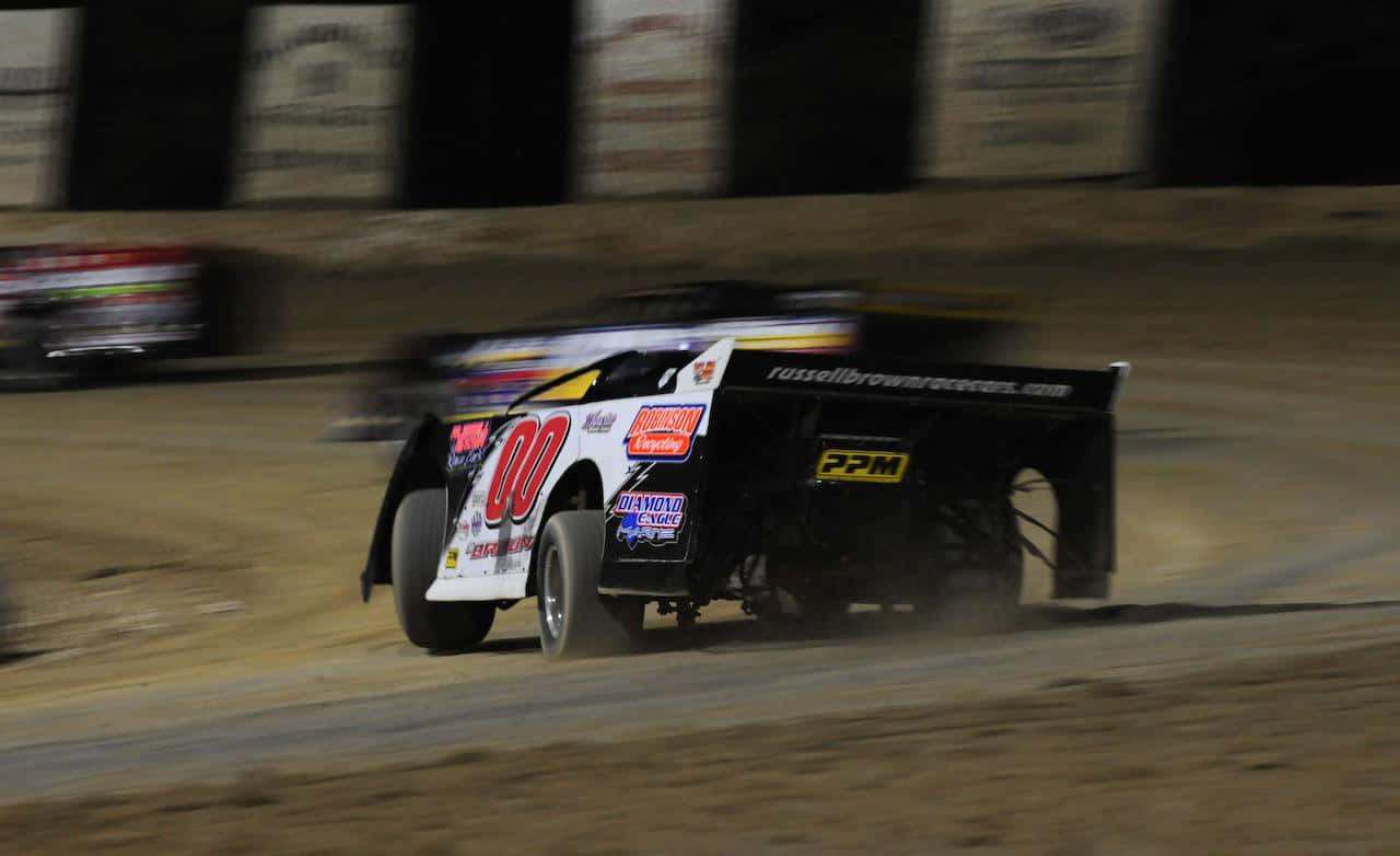 sprint car racing, dirt track, nighttime dirt track, HD Desktop Wallpaper