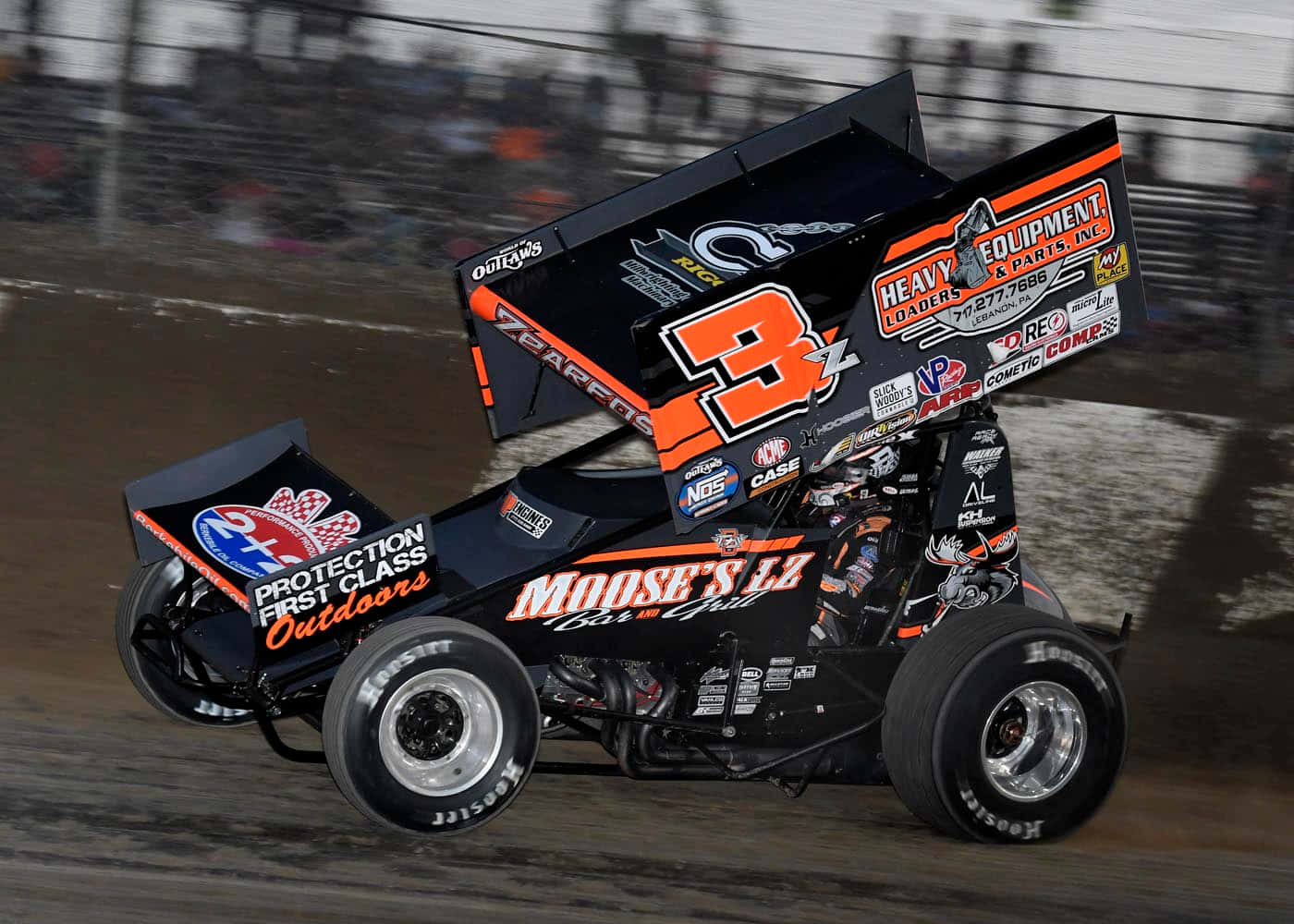 sprint car racing, dirt track race car, number 3, HD Desktop Wallpaper