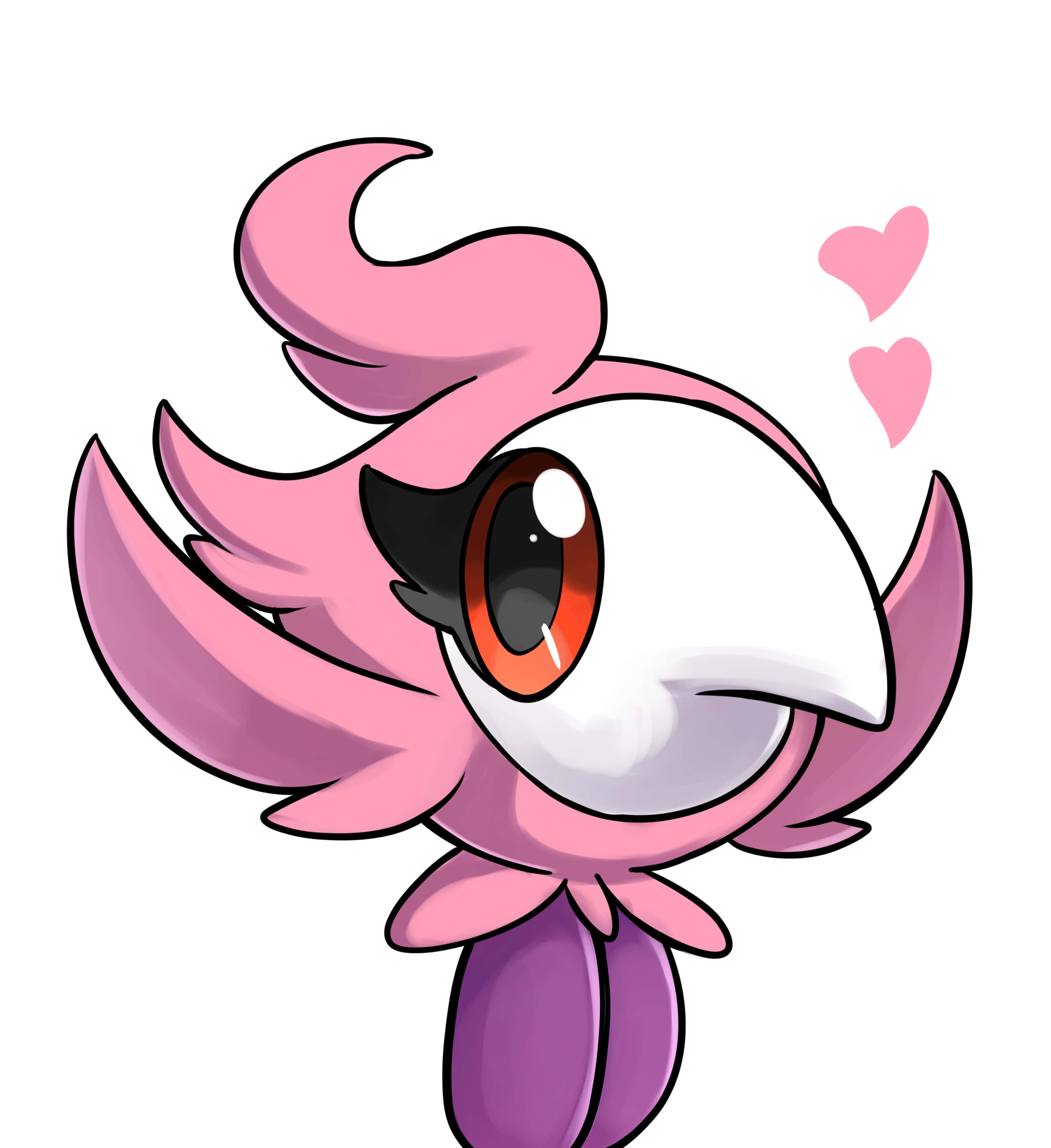 Spritzee, pink, orange eyes, 2K Phone Wallpaper