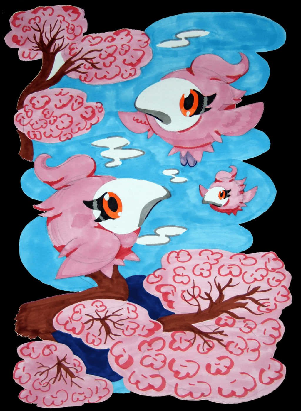 Spritzee, fairy wonderland, cherry blossom trees, HD Phone Wallpaper