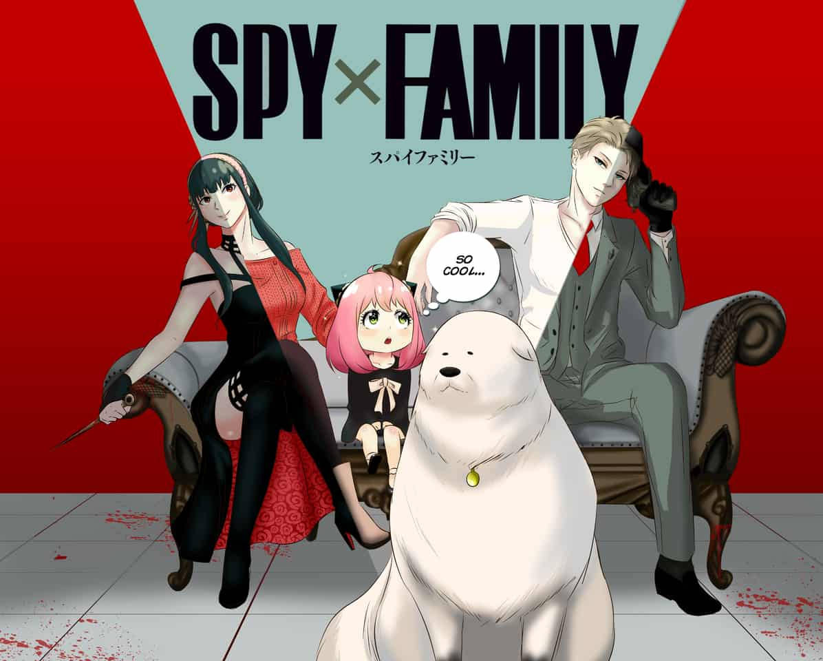 Spy X Family, dog bond, white dog, SD Desktop Wallpaper