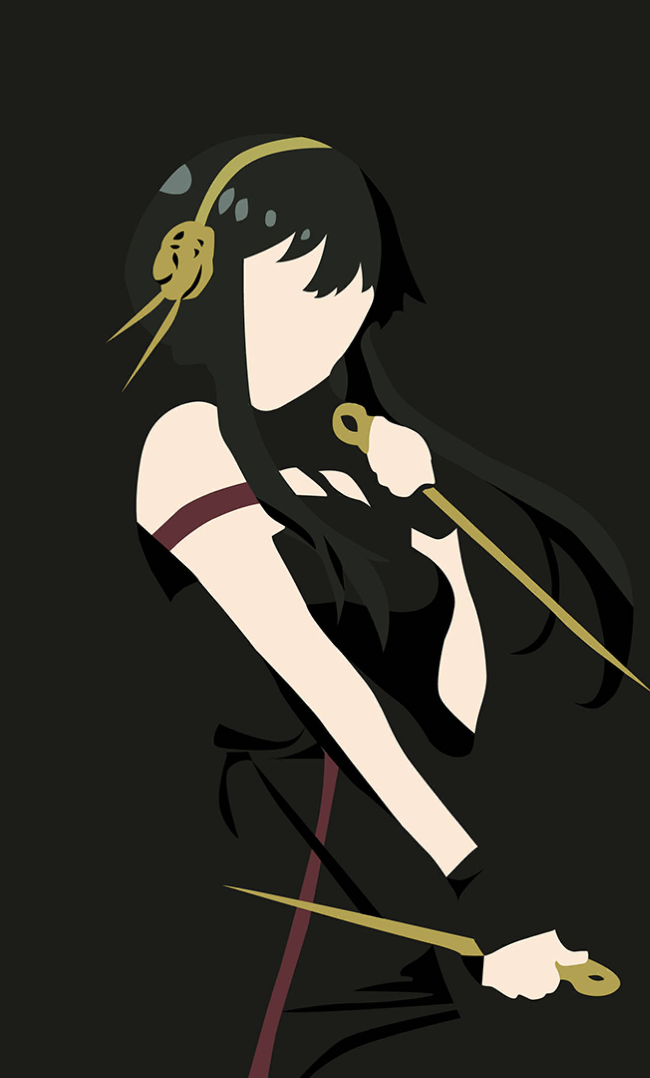 Spy X Family, anime girl, black hair, Full HD Phone Wallpaper