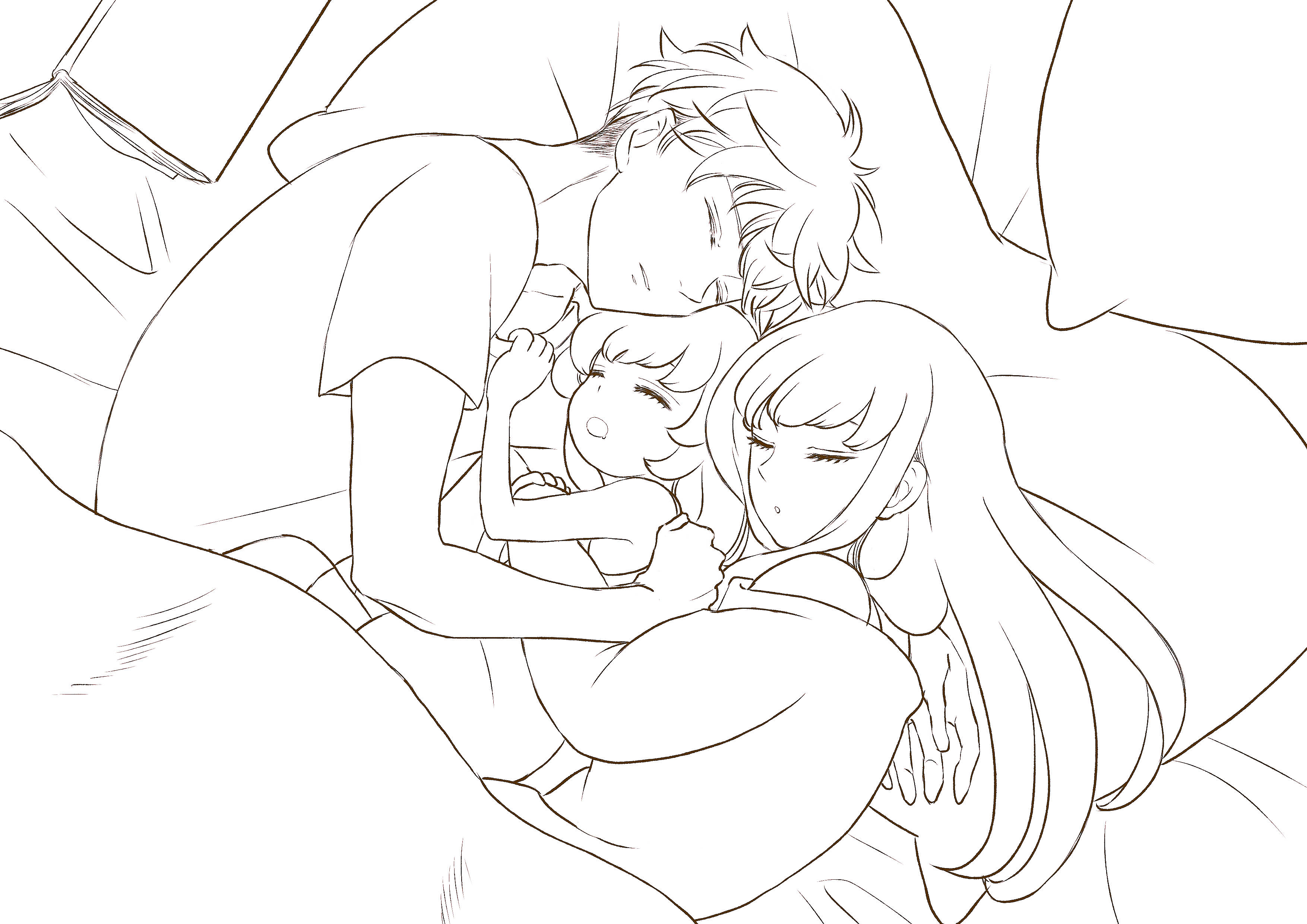 Spy X Family, pencil art, anime line-art, 2K Desktop Wallpaper