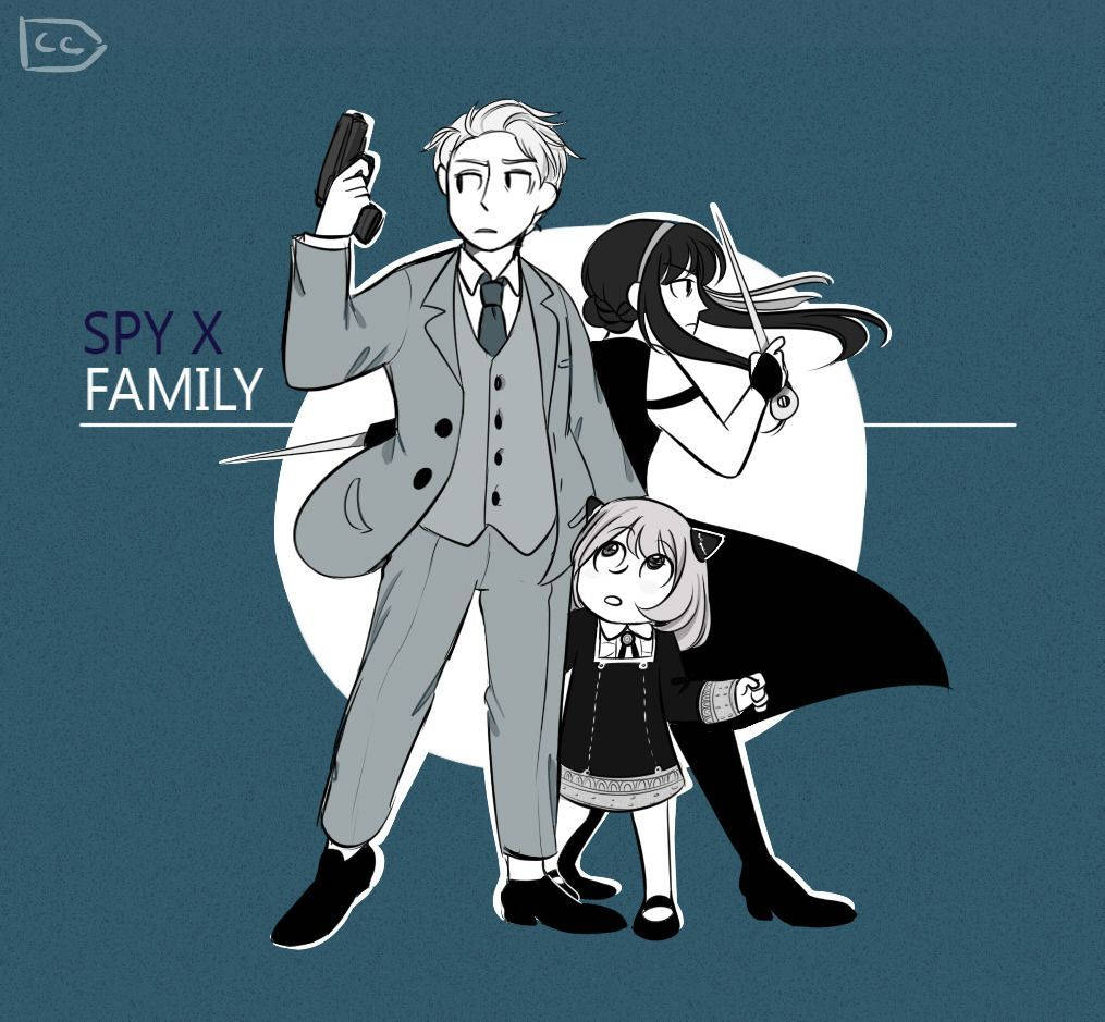 Spy X Family, anime characters, weapons, SD Desktop Wallpaper