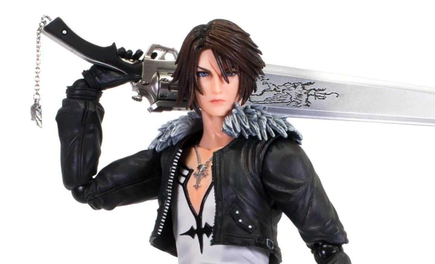 Squall Leonhart, brown hair, blue eyes, HD Desktop Wallpaper
