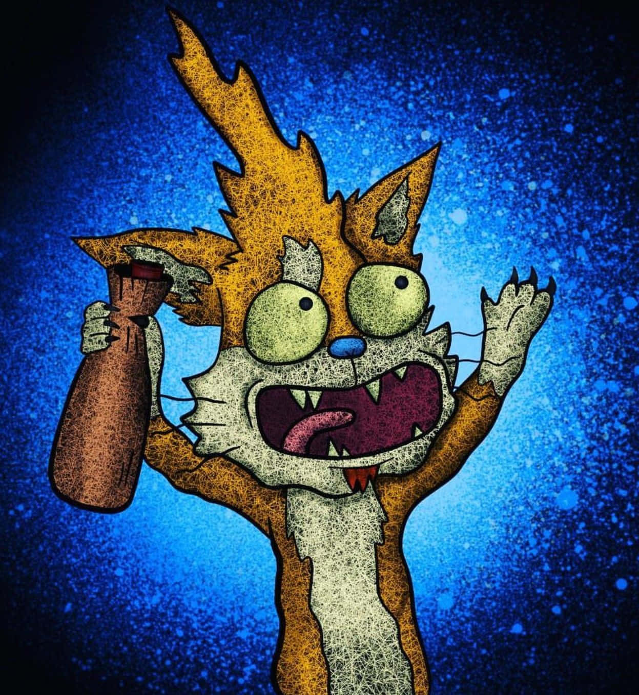 Squanchy, orange fur, wide eyes, HD Phone Wallpaper