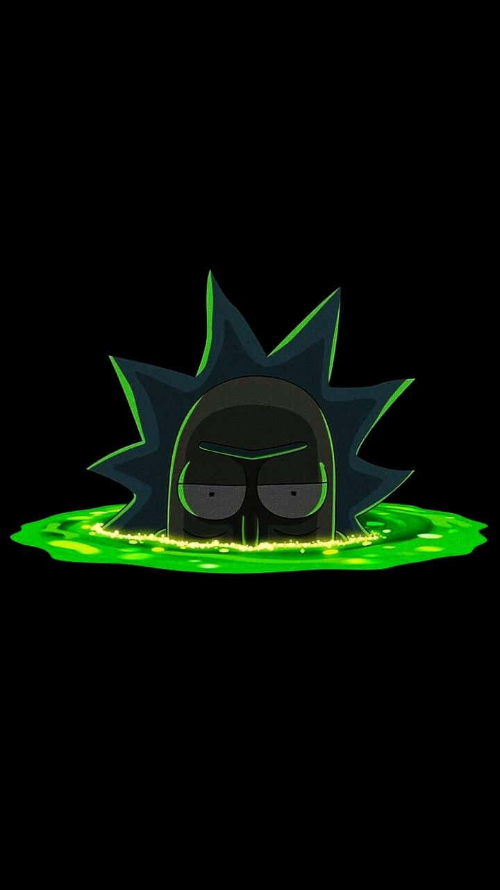 Squanchy, spiky hair, glowing green eyes, HD Phone Wallpaper