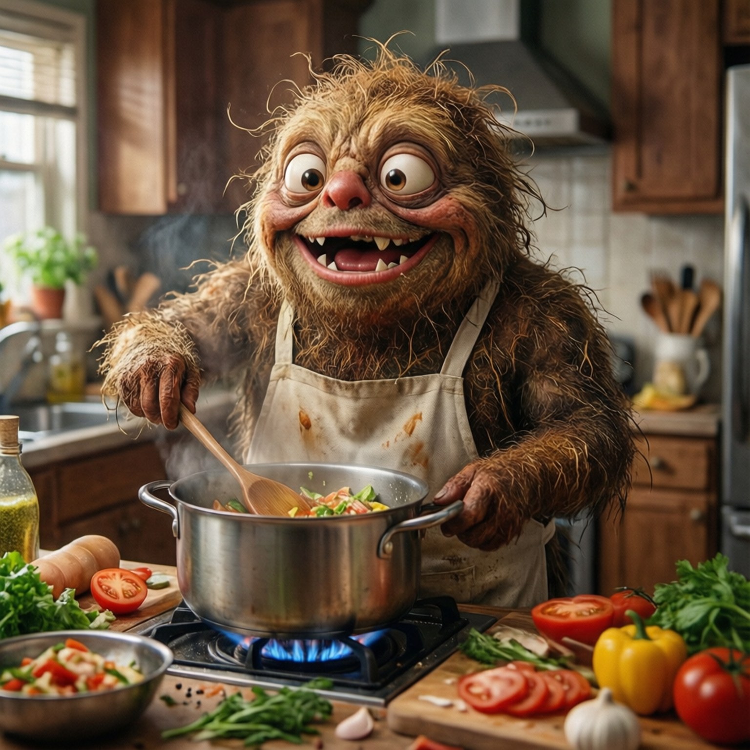 Squanchy, kitchen, apron, HD Desktop Wallpaper