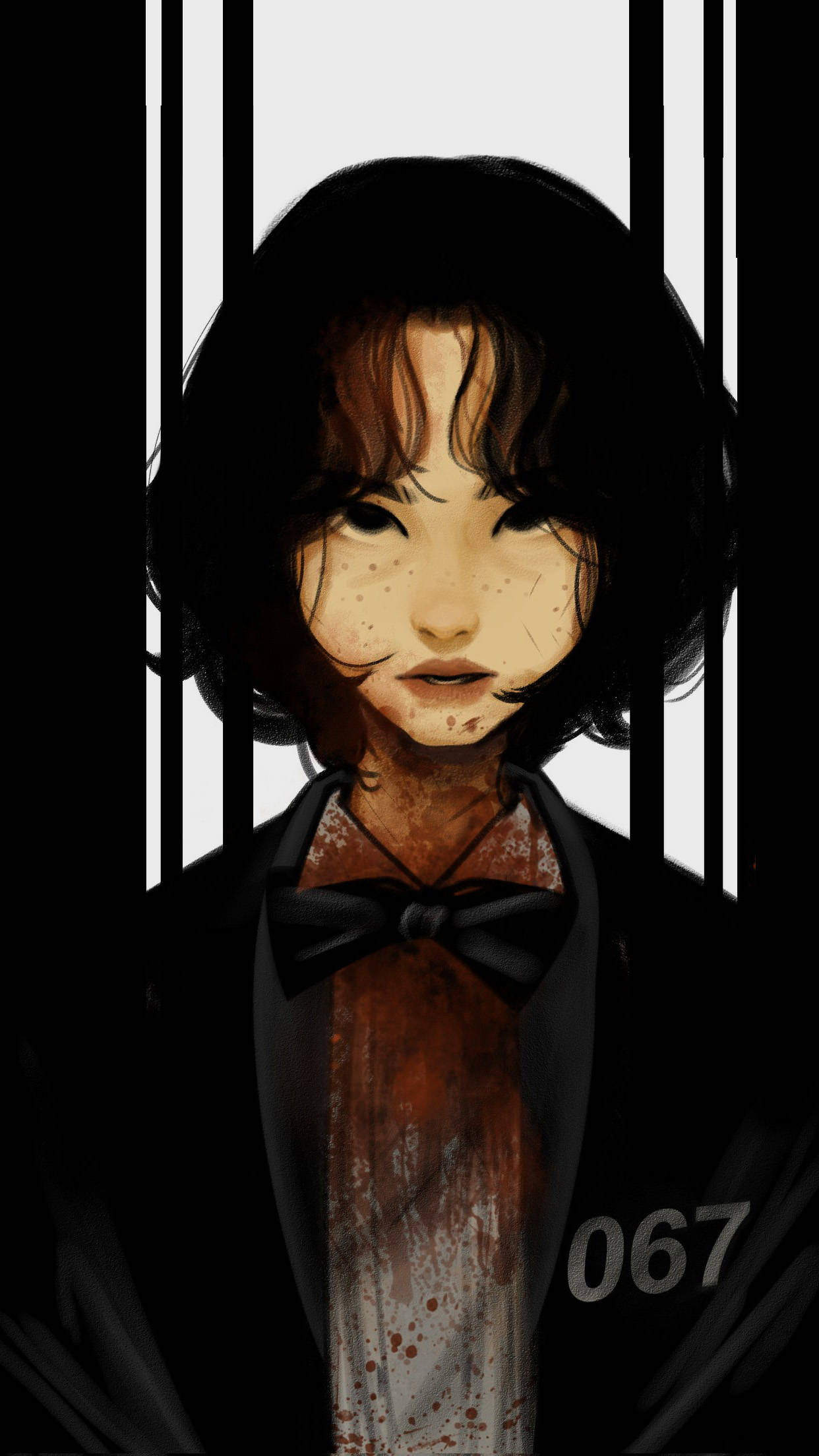 Player 067, Squid Game, black bowtie, Full HD Phone Wallpaper