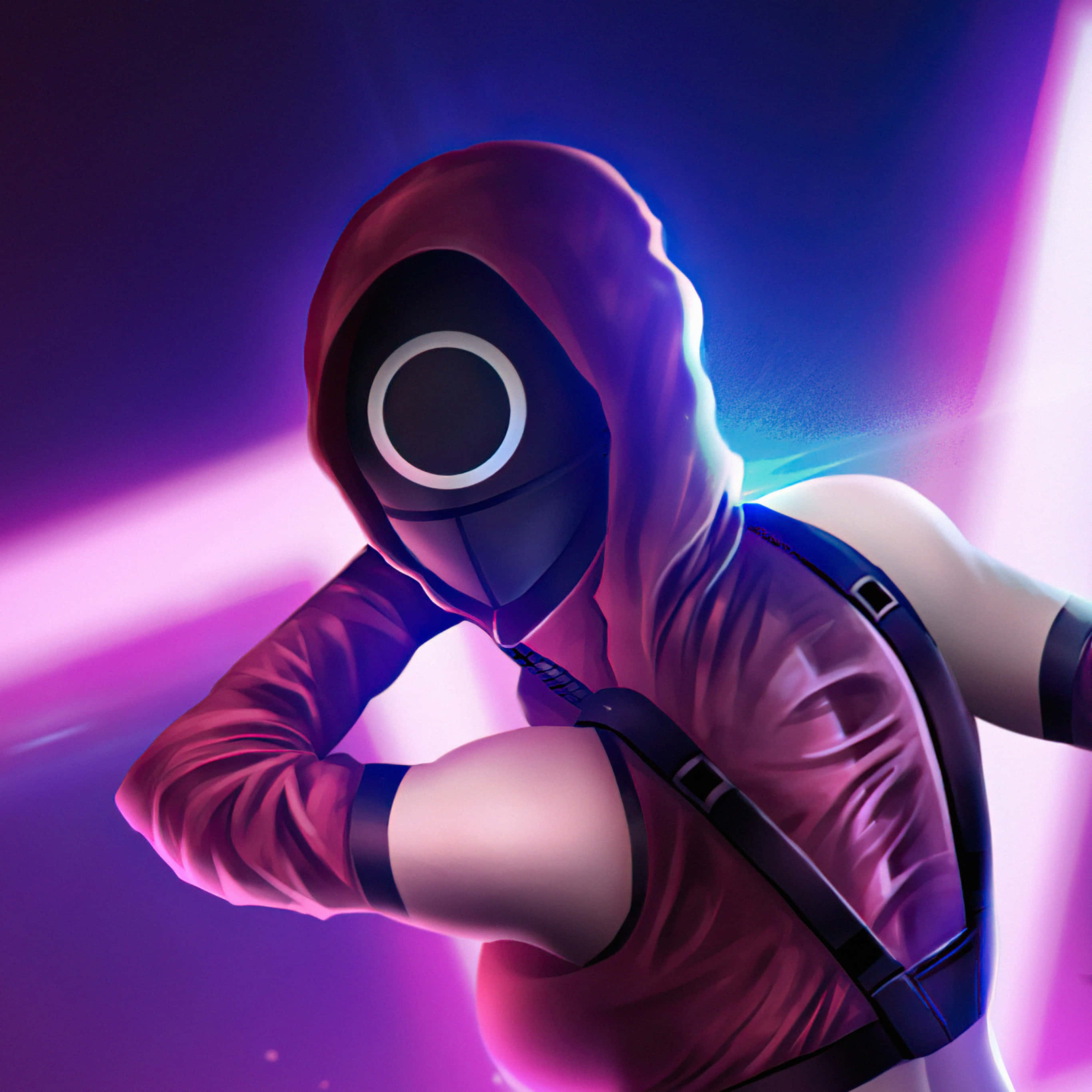 Squid Game, iPhone, hooded figure, 2K Desktop Wallpaper