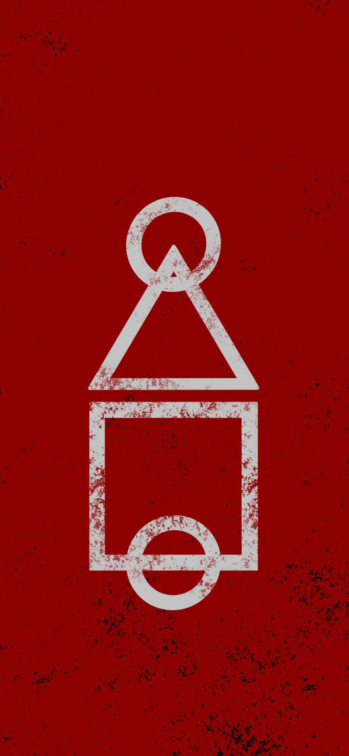 Squid Game, iPhone, white geometric symbol, Full HD Phone Wallpaper