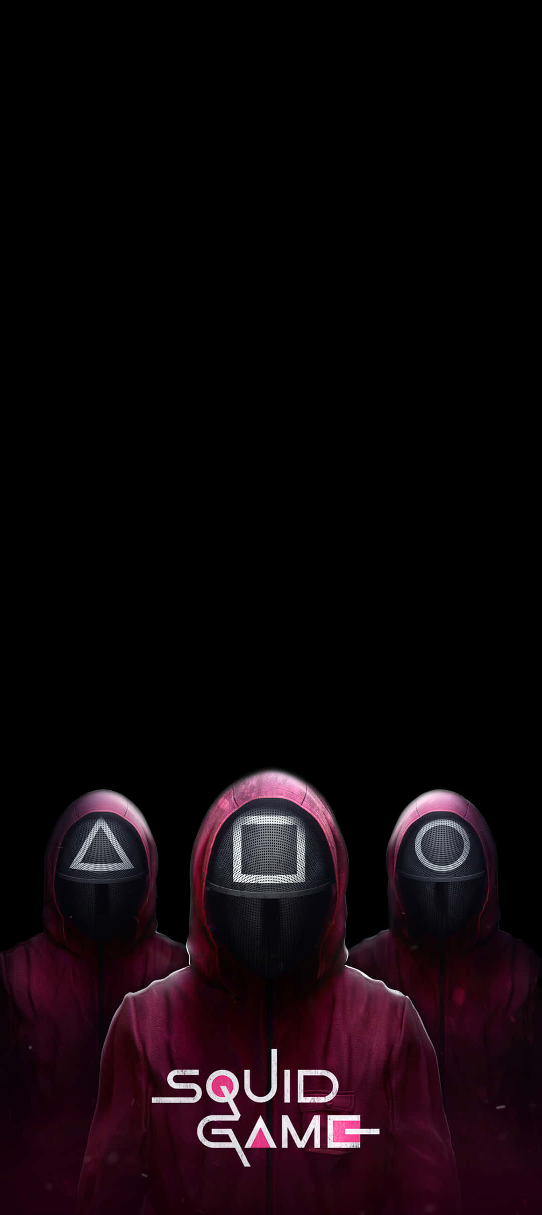 Squid Game, iPhone, maroon hooded outfits, Full HD Phone Wallpaper