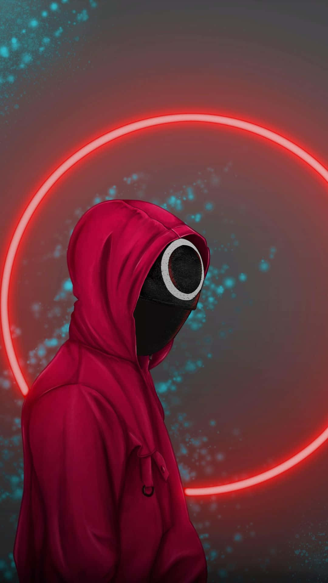 Squid Game, iPhone, red hoodie, Full HD Phone Wallpaper