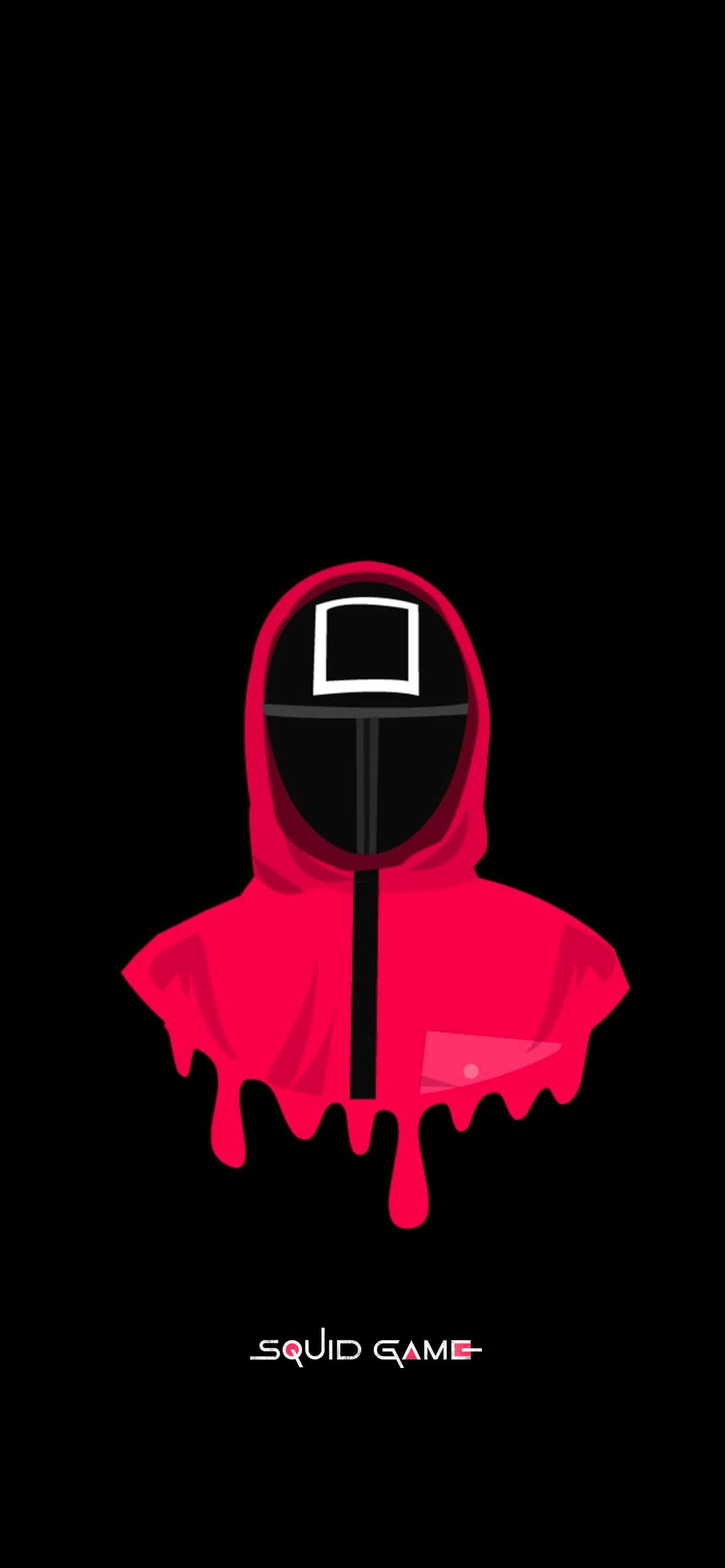 Squid Game, iPhone, red hooded figure, 2K Phone Wallpaper