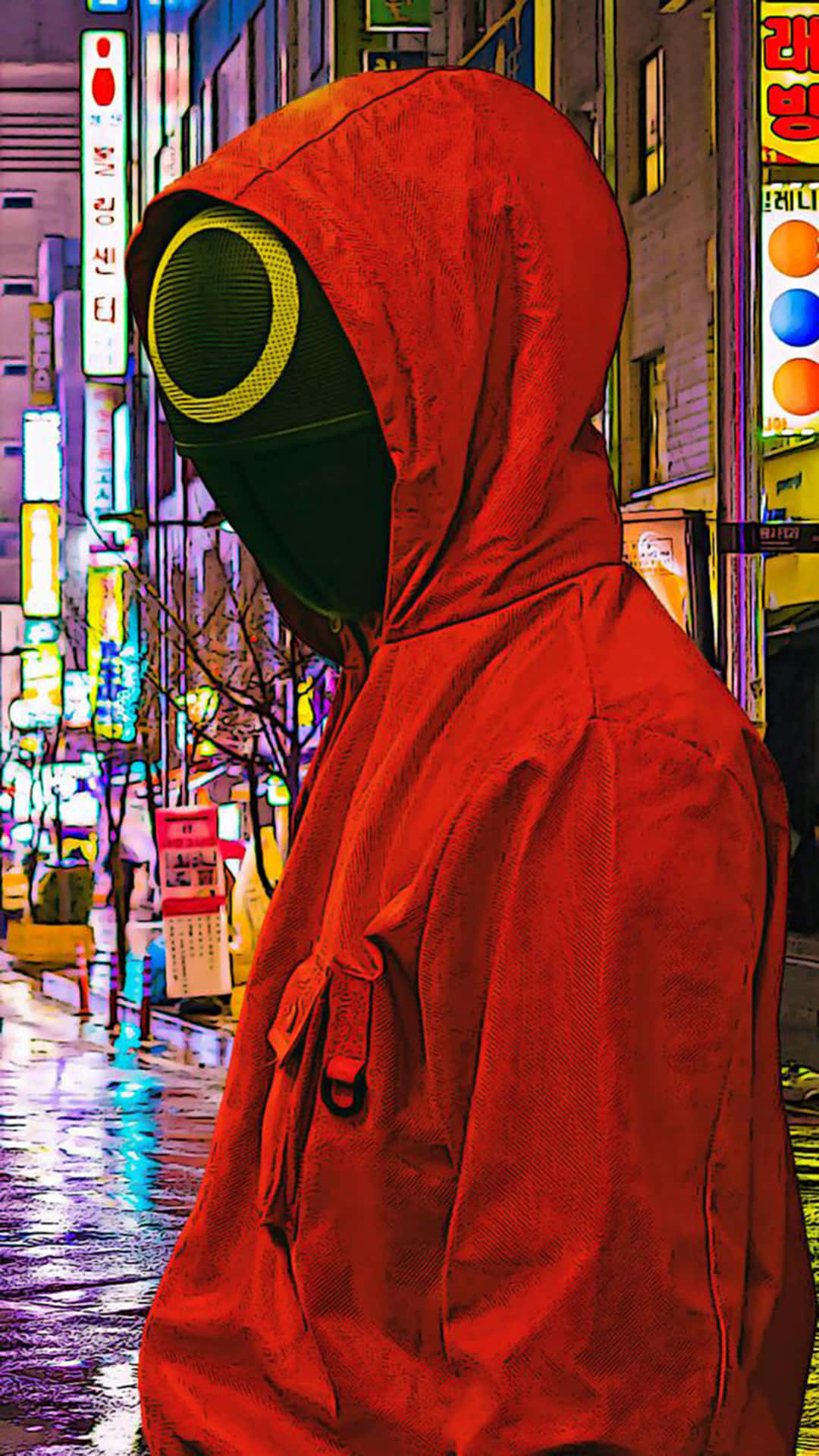 Squid Game, iPhone, red hooded coat, Full HD Phone Wallpaper