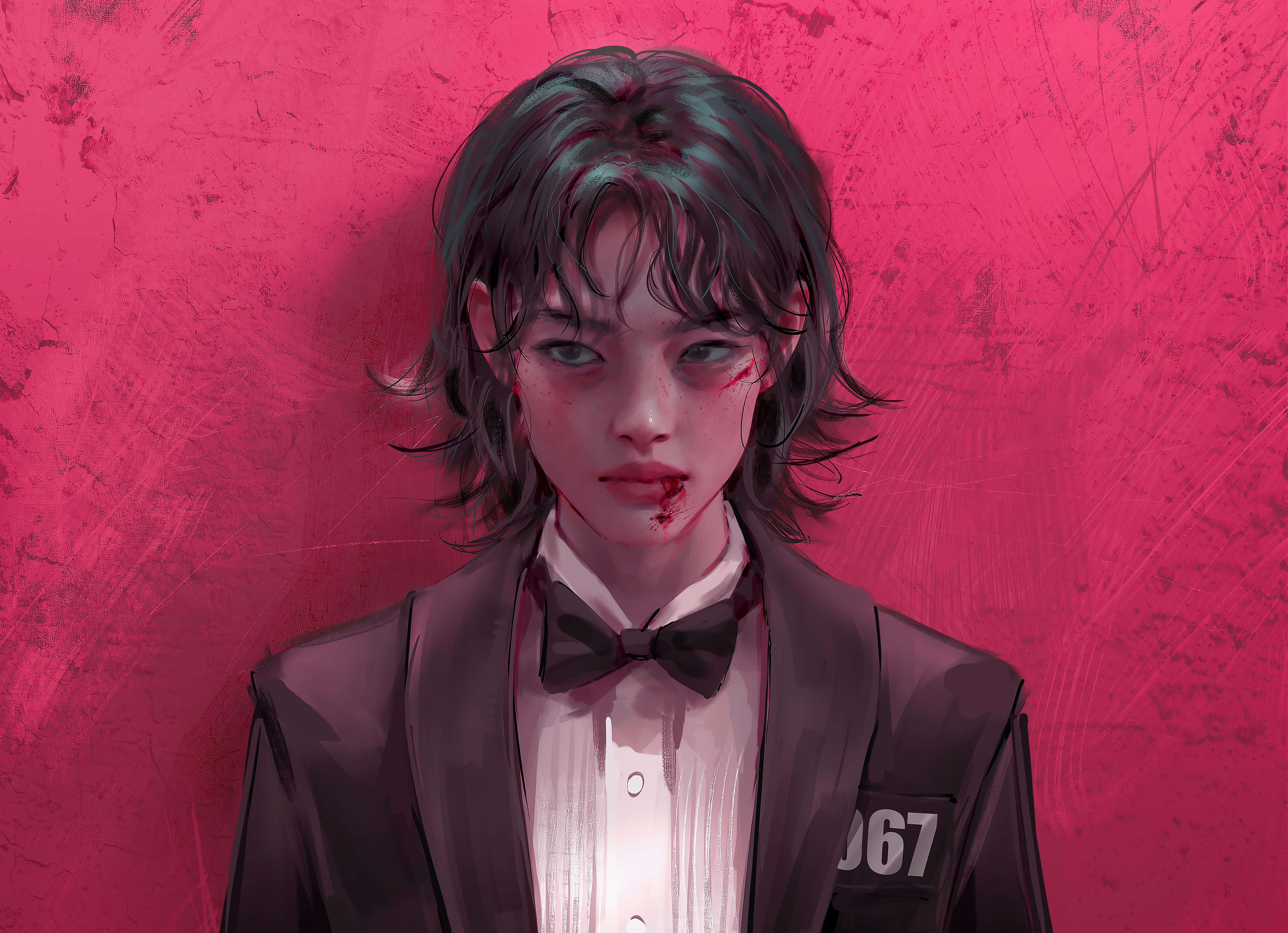 067 suit, Squid Game, formal suit, 4K Desktop Wallpaper