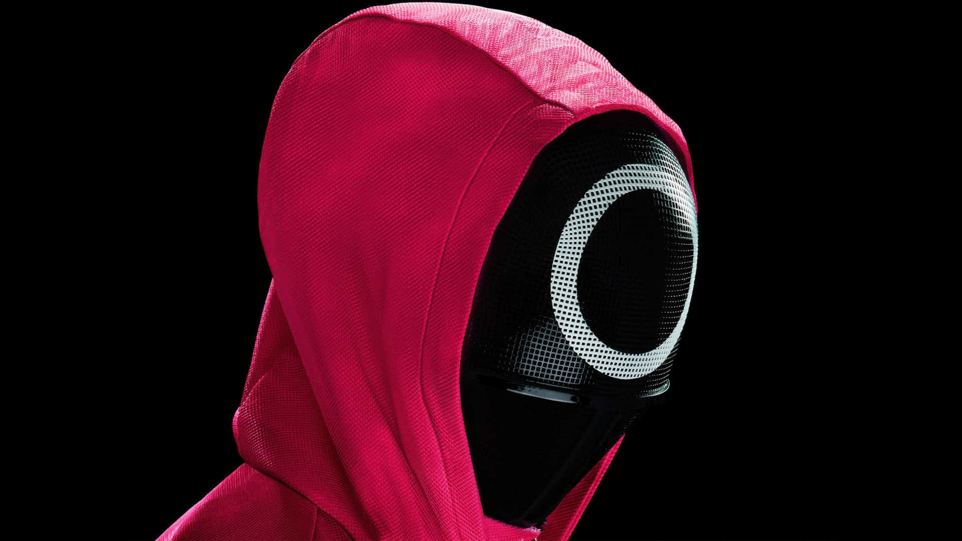 Squid Game Season 2, pink hooded outfit, black mask, Full HD Desktop Wallpaper