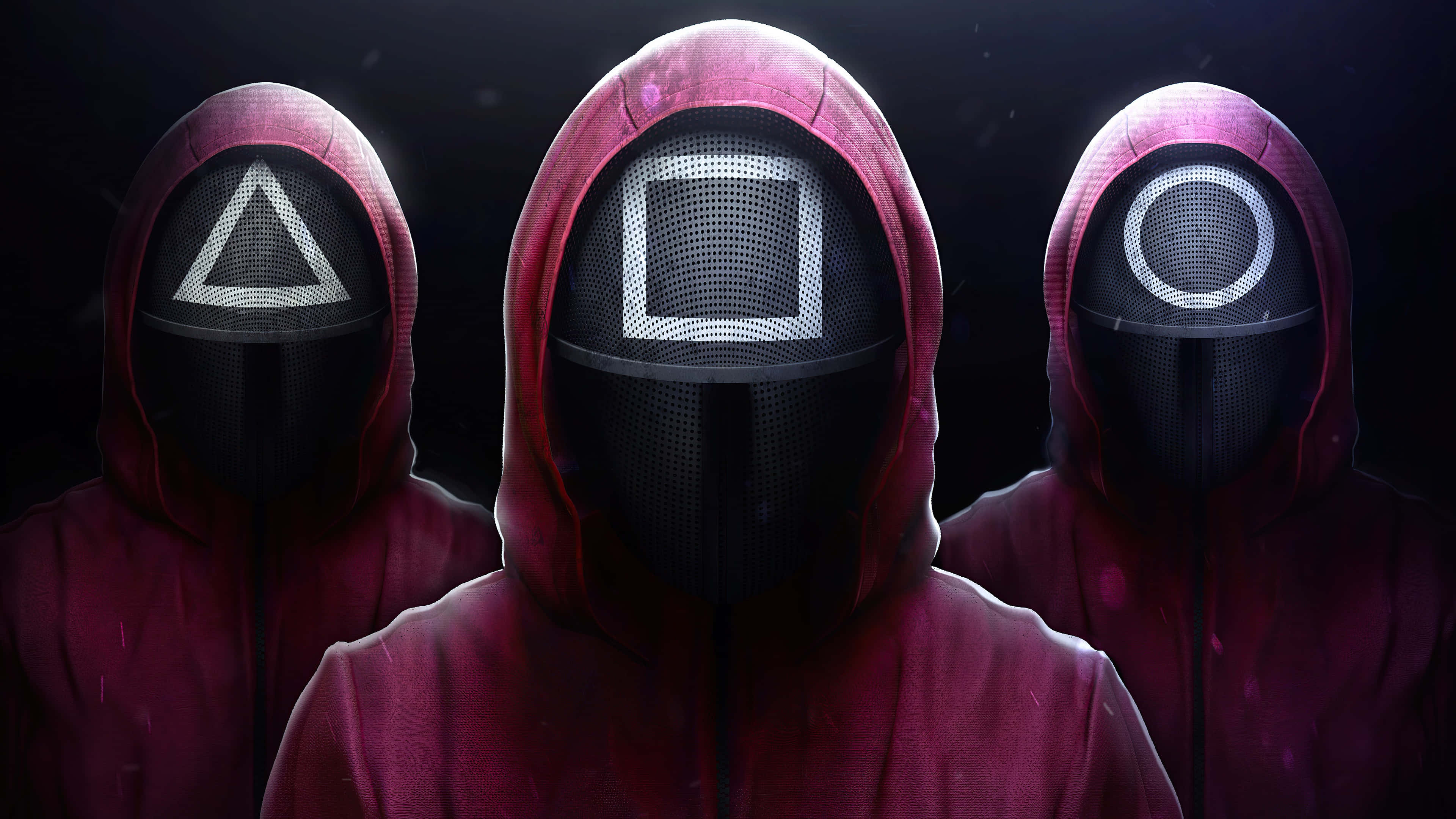 Squid Game, guard, maroon robes, 4K Desktop Wallpaper