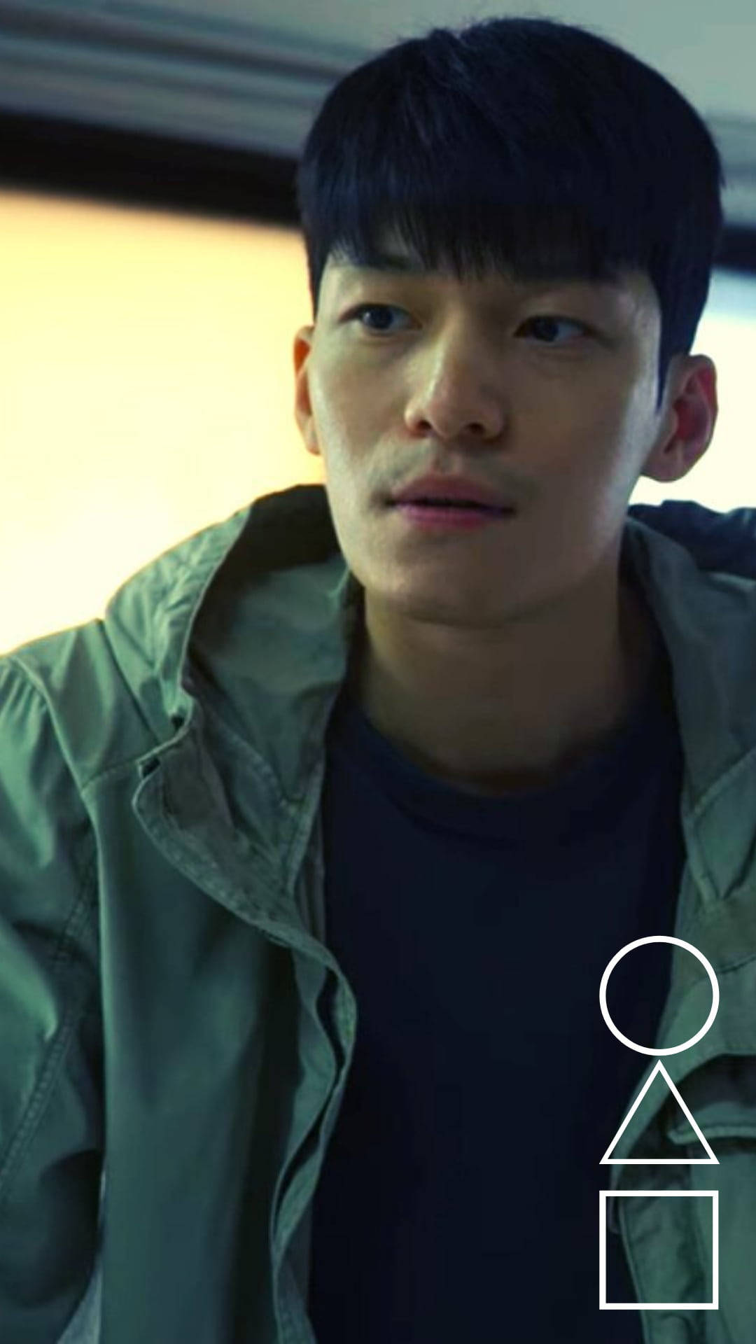 Squid Game, undercover police officer, green jacket, Full HD Phone Wallpaper