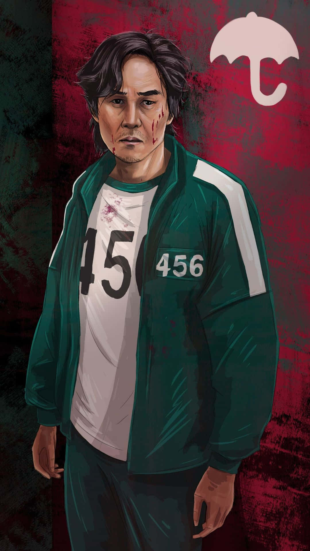 456, Squid Game, green tracksuit, Full HD Phone Wallpaper