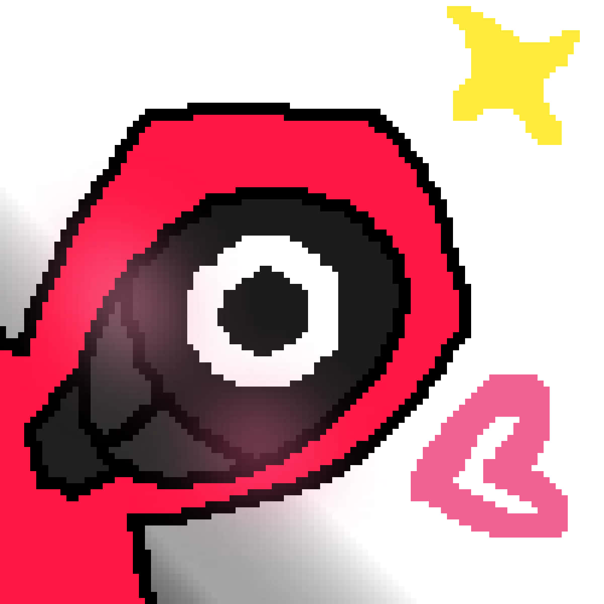 Squid Game, red hood, large eye, SD Desktop Wallpaper