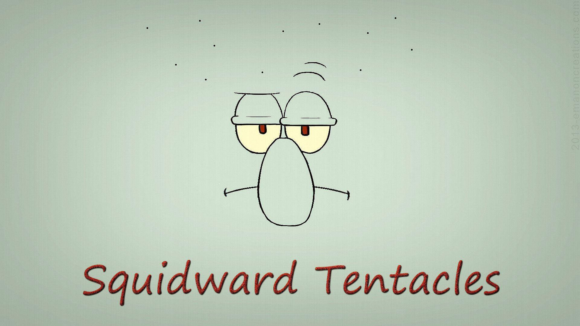 Squidward Tentacles, tired eyes, drooping tentacles, Full HD Desktop Wallpaper