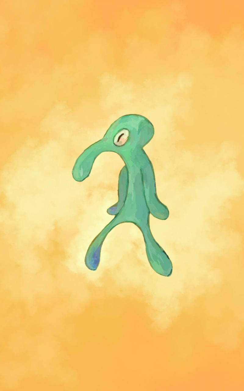 Squidward, green, one eye, HD Phone Wallpaper