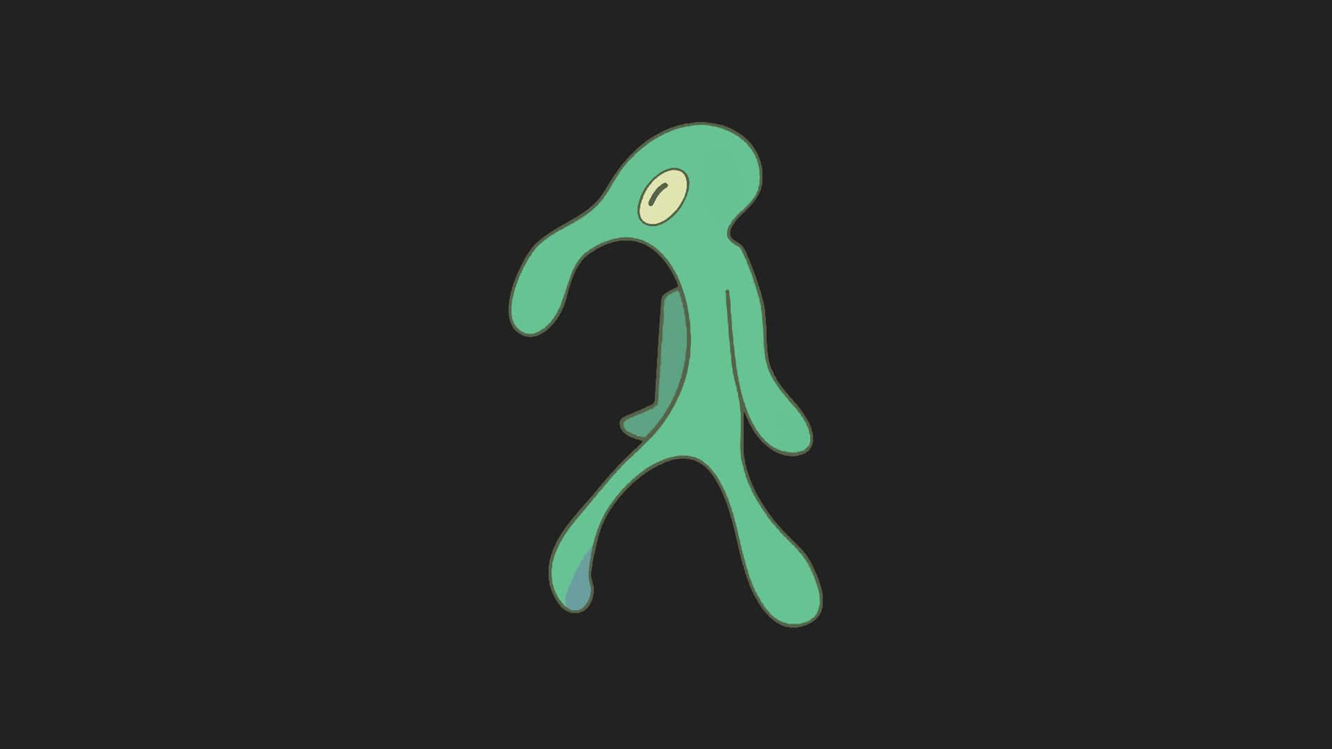 Squidward, green, one eye, Full HD Desktop Wallpaper