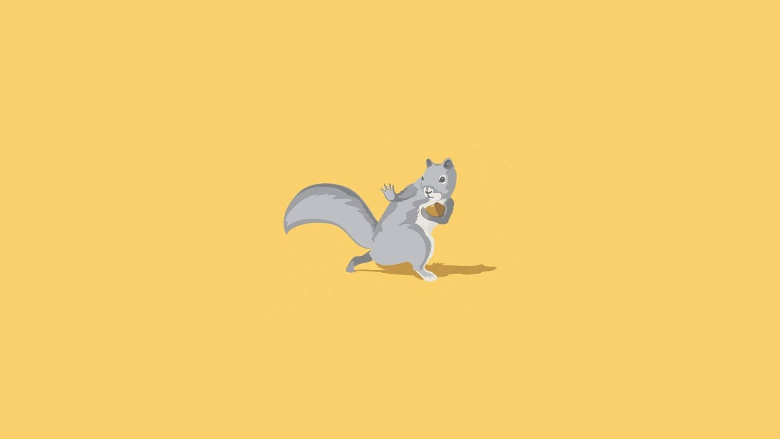 minimalist aesthetic, desktop squirrel, acorn, HD Desktop Wallpaper