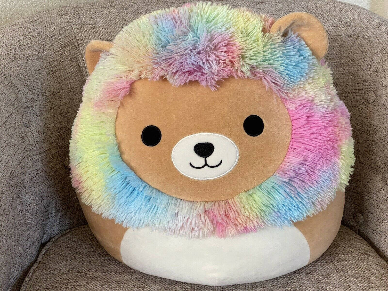 Squishmallows, lion, sofa, HD Desktop Wallpaper