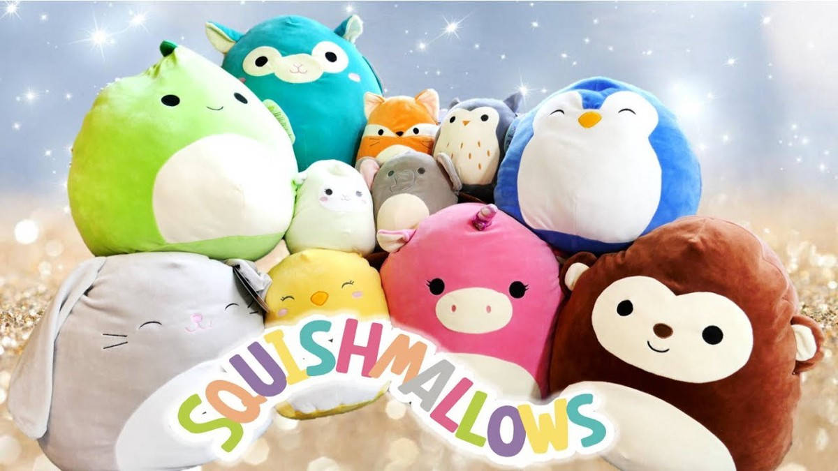 Squishmallows, glittering, colorful, SD Desktop Wallpaper