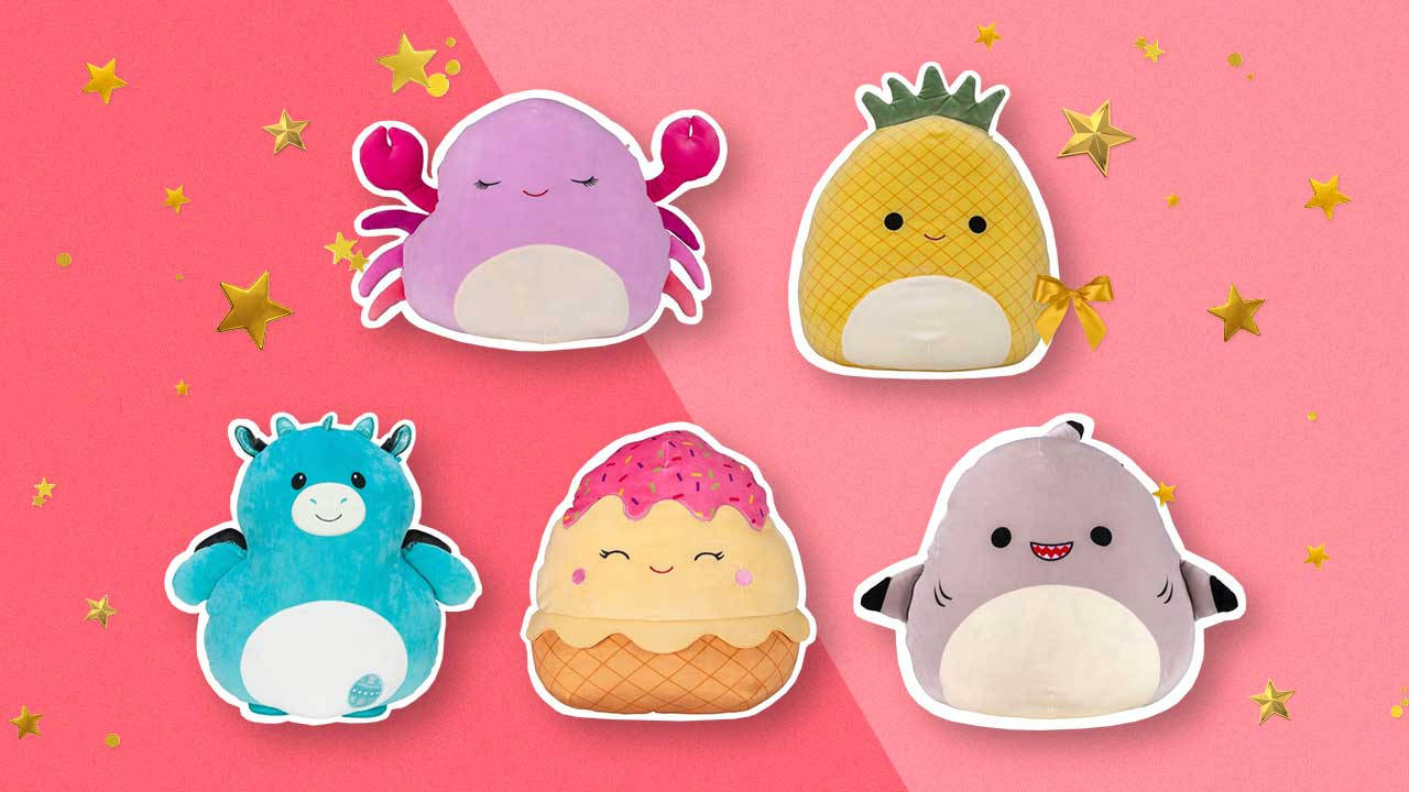 Squishmallows, crab, pineapple, HD Desktop Wallpaper