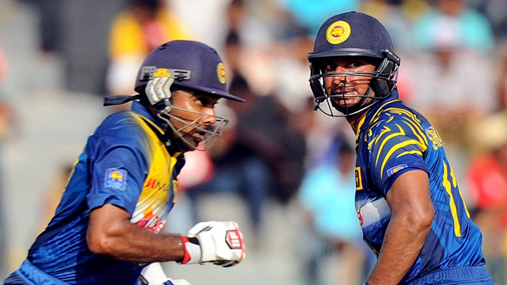 Sri Lanka Cricket, blue and yellow uniforms, daytime match, Full HD Desktop Wallpaper