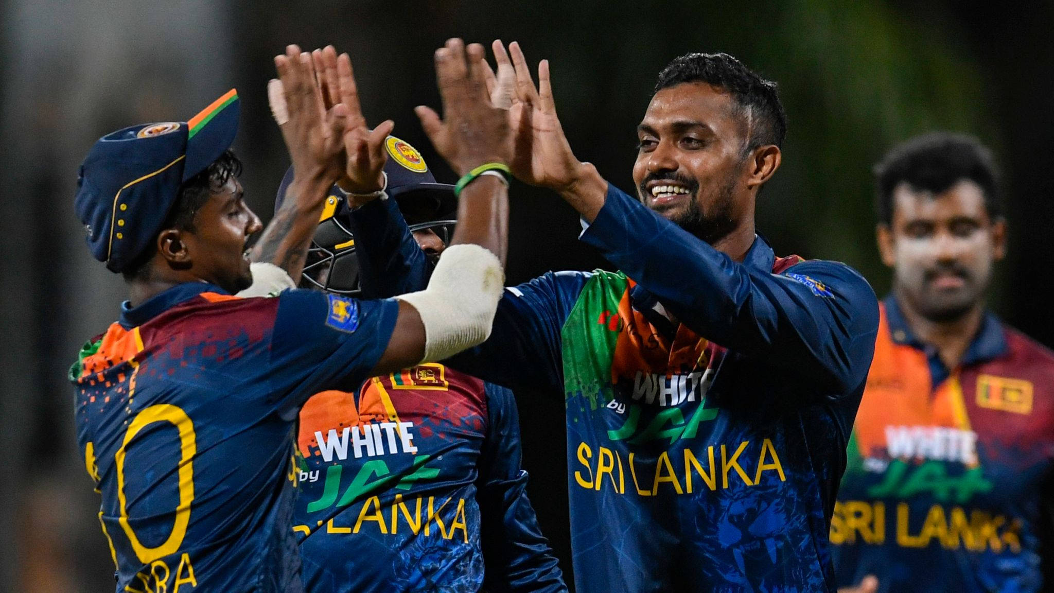 Sri Lanka Cricket, cricket players, stadium lights, Full HD Desktop Wallpaper