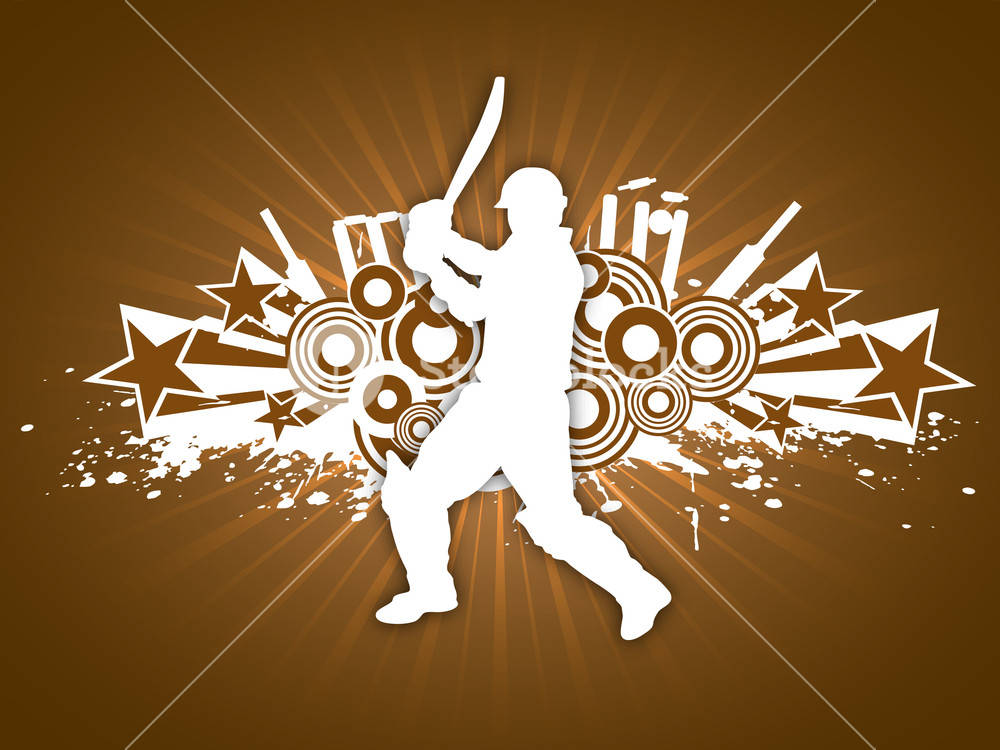 Sri Lanka Cricket, cricket batsman, white silhouette, SD Desktop Wallpaper